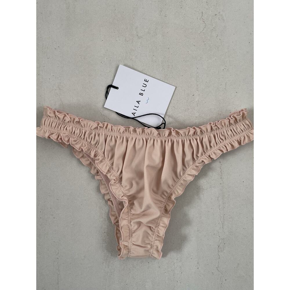 Aila Blue Swim Bikini Bottom Coco Ruffed Swimwear Beach Summer - Picture 5 of 9